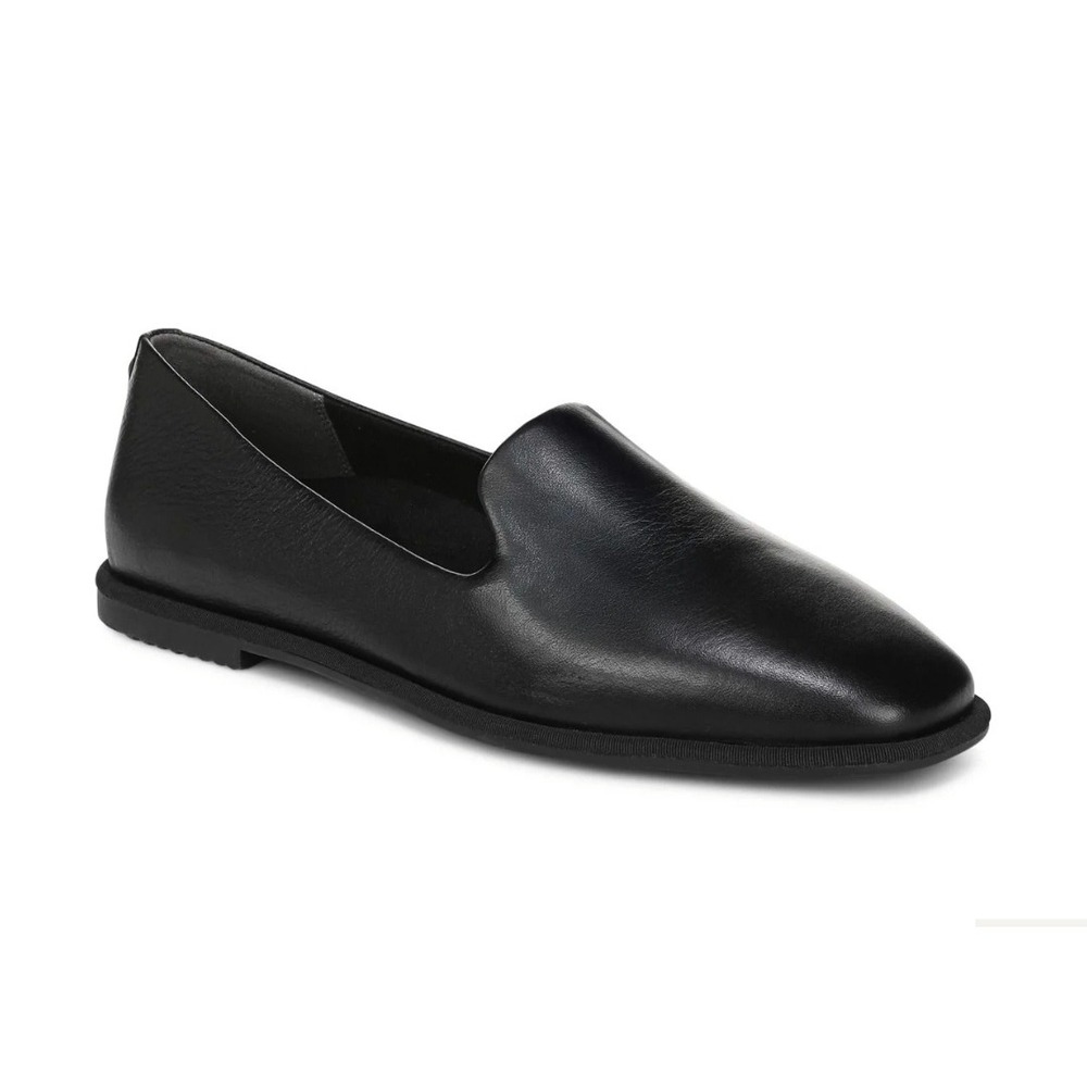 Vionic Willa 2.0  Black Leather Loafers Flats Slip On Shoes Size 7.5